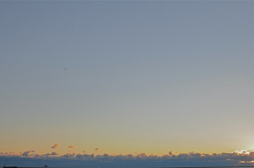 Sun rise over Lake Michigan