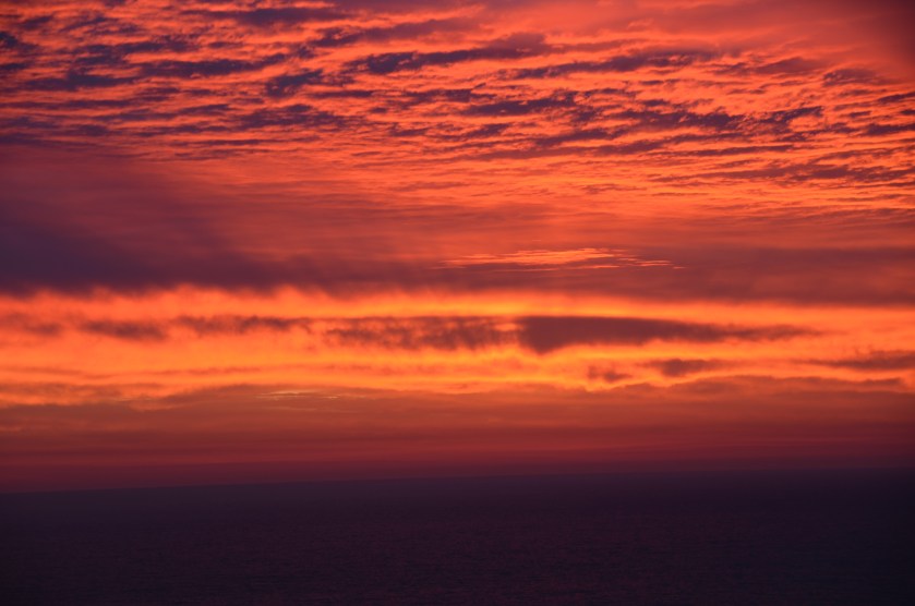 Red sky at morning, sailors take warning, especially when it's that red