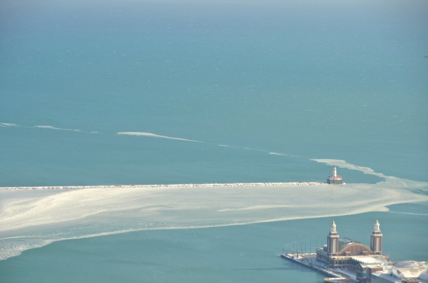 Last year, Lake Michigan saw almost no ice. It's not even Christmas and the inlets are starting to freeze. It's pretty and pretty cold.